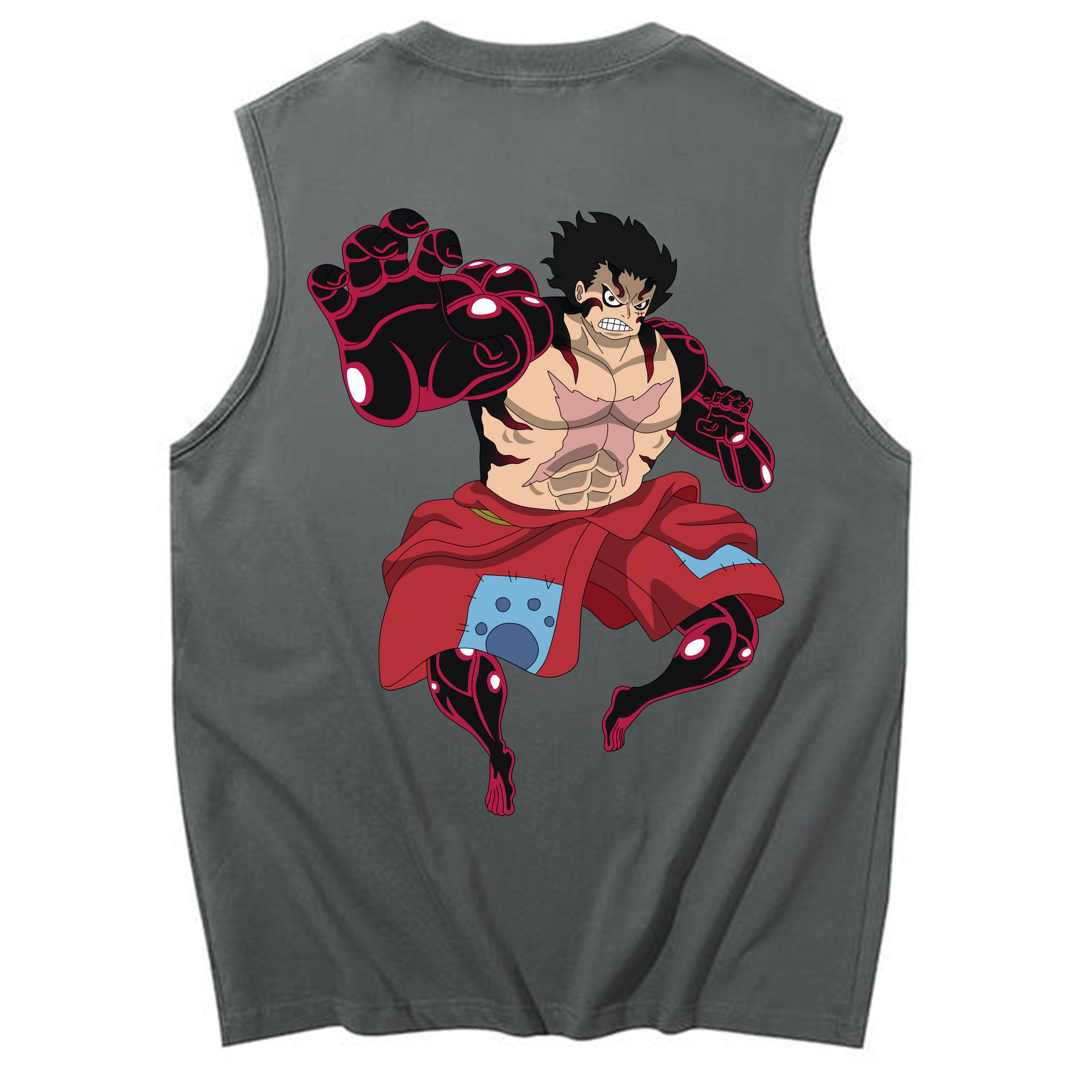 ワンピース モンキー・D・ルフィ ONE PIECE Monkey D. Luffy コットン100％タンクトップ（背面プリント）